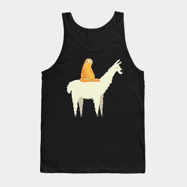 Cute Llama and Sloth Friends Adorable Animals Tank Top by theperfectpresents